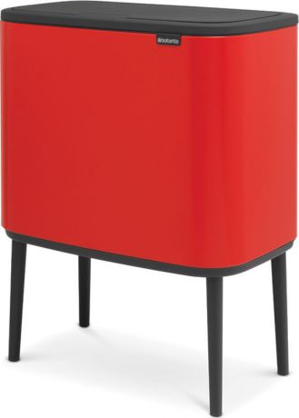 Бак мусорный Brabantia "Bo Touch Bin", цвет: красный, 11+23 л. 316104