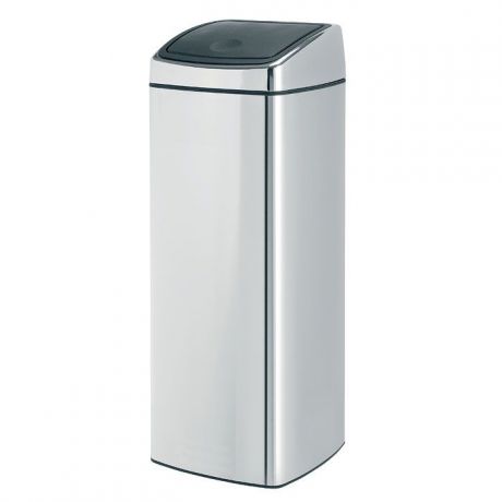 Бак мусорный Brabantia "Touch Bin", прямоугольный, цвет: стальной полированный, 25 л. 384905