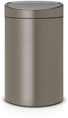 Бак мусорный Brabantia "Touch Bin New", цвет: платиновый, 40 л. 114908