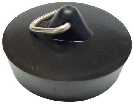 Пробка для раковины Fackelmann "Tecno", цвет: черный, диаметр 38,5 мм