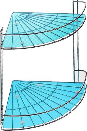 Полка для ванной комнаты Vanstore Полка подвесная, серебристый, синий