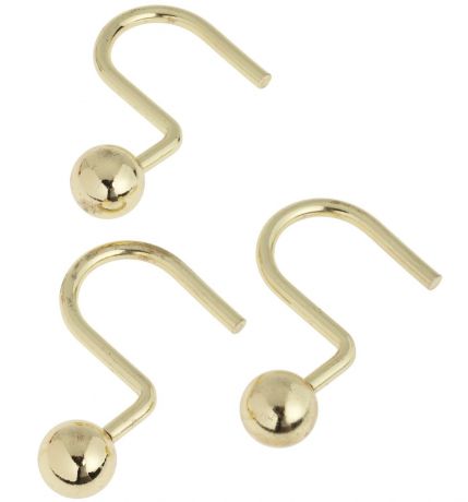 Кольца для шторки в ванной Carnation Home Fashions Ball Type Hook, SLM-BAL/64, золотой