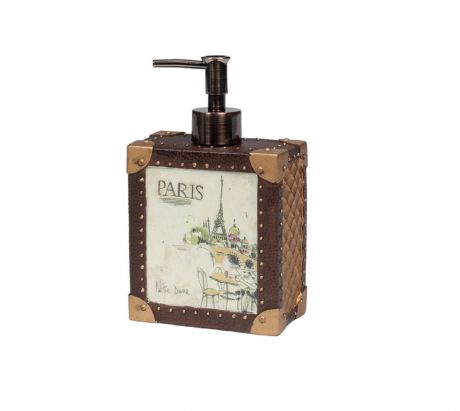 Диспенсер для мыла Creative Bath I Love Paris, ILP59MULT, коричневый, бежевый