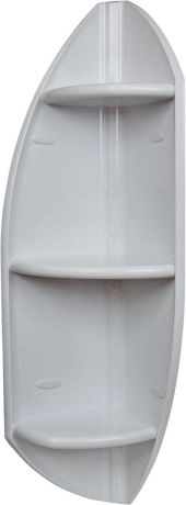 Полка для ванной комнаты "Berossi", угловая, цвет: белый, 32 х 32 х 90,3 см