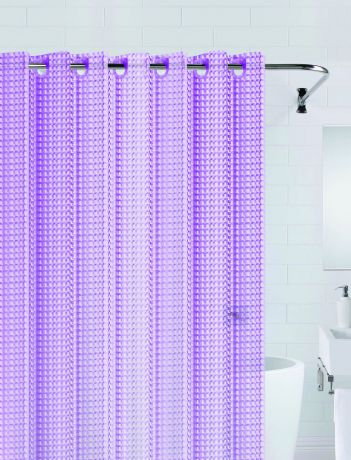 Штора для ванной BATH PLUS NFD-3D-purple, фиолетовый