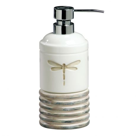 Диспенсер для мыла Creative Bath Dragonfly, белый, бежевый