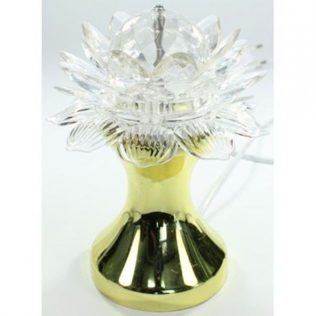Декоративный светильник Semolinna "Лотос" диско-лампа, золотой