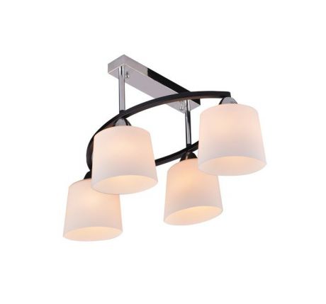 Декоративный светильник Shatten Cветильник потолочный GLENN E14 4x60W 220V , 1027.102.04, черный, серый металлик
