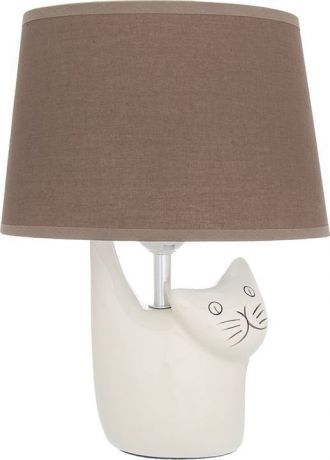 Настольная лампа Elan Gallery "Кот", цвет: коричневый, бежевый, E27, 13 Вт. 320066