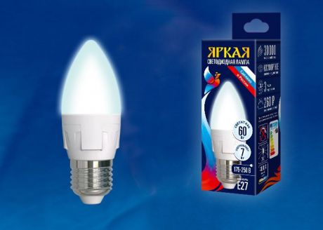Светодиодная лампа Uniel LED-C37 7W/NW/E27/FR PLP01WH
