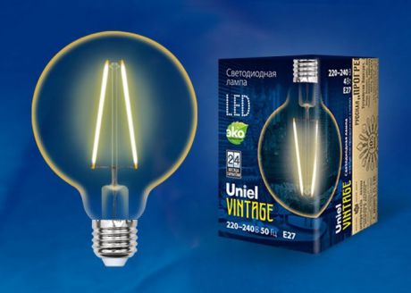 Лампа светодиодная Uniel Vintage LED-G80-4W/GOLDEN/E27, UL-00000903