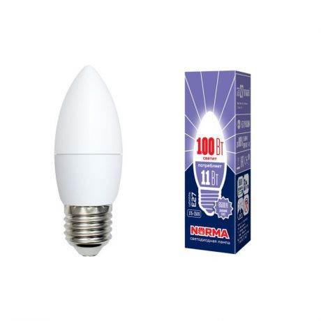Лампочка Volpe LED-C37-11W/DW/E27/FR/NR Форма 