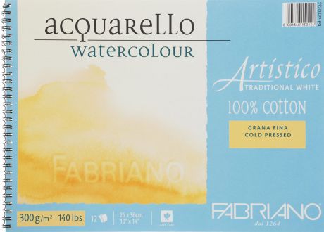 Fabriano Альбом для акварели Artistico Traditional White 12 листов 66312636