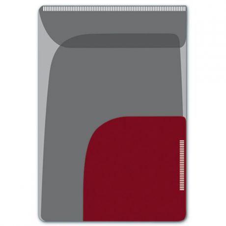 Папка-уголок для заметок Феникс +, 46722/12, формат 11 х 16 см, 2 шт, два отделения, черный, красный