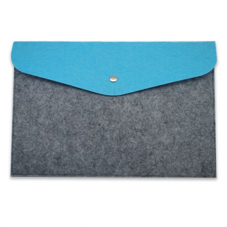 Папка-конверт Feltrica из фетра А4 цвет серый голубой, 4627130655038, серый
