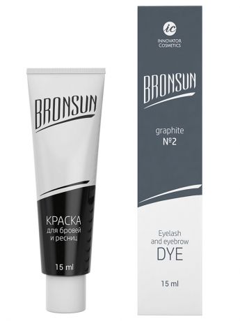Краска для бровей Innovator Cosmetics и ресниц BRONSUN, цвет графит #2, 15мл