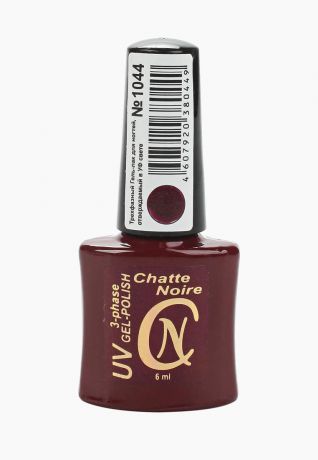 Гель-лак Chatte Noire "Трехфазный", цвет: коричнево-вишневый, тон 1044, 6 мл