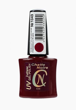 Гель-лак Chatte Noire "Трехфазный", цвет: красно-сиреневый, тон 1049, 6 мл