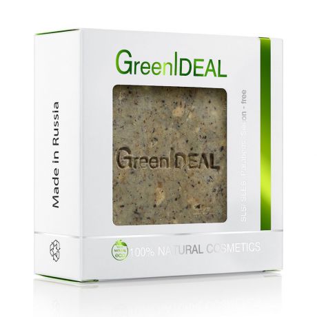 Мыло косметическое GreenIdeal Мыло с ромашкой (натуральное, ручной работы, скраб)