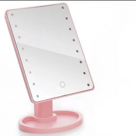 Зеркало косметическое LEDZ Зеркало косметическое с LED подсветкой LEDZ-1621, LEDZ-1621, розовый