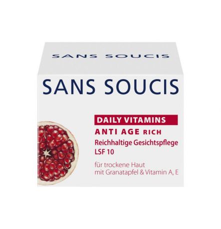 Антивозрастной питательный крем для сухой кожи с экстрактом граната Sans Soucis, 50 мл