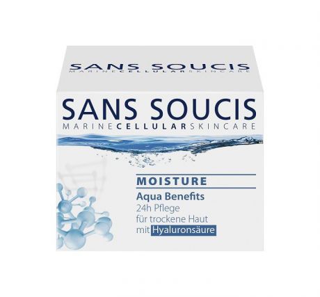 Крем для ухода за кожей Sans Soucis Крем увлажняющий 24 -часового ухода для сухой кожи «MOISTURE AQUA BENEFITS» , 50мл, 50