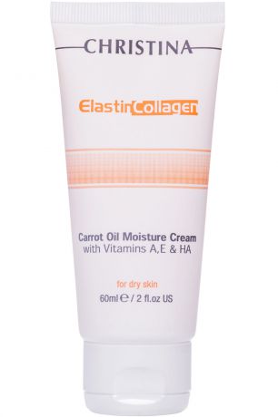 Крем для ухода за кожей CHRISTINA Увлажняющий крем для сухой кожи ElastinCollagen Carrot Oil Moisture Cream with Vit.A,E& HA for dry skin