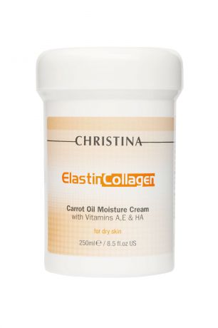 Крем для ухода за кожей CHRISTINA Увлажняющий крем для сухой кожи ElastinCollagen Carrot Oil Moisture Cream with Vit.A,E& HA for dry skin