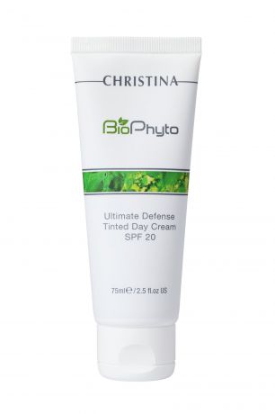 Крем для ухода за кожей CHRISTINA Дневной «Абсолютная защита» SPF20 с тоном Bio Phyto Ultimate Defense Tinted Day Cream SPF20