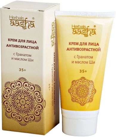 Крем для лица Aasha Herbals антивозрастной, с гранатом и маслом ши, 30 г