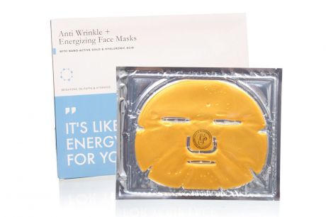 Маска косметическая Grace and Stella Золотая энергетическая маска для лица с коллагеном Anti Wrinkle + Energizing Face Masks, 6 шт, 384