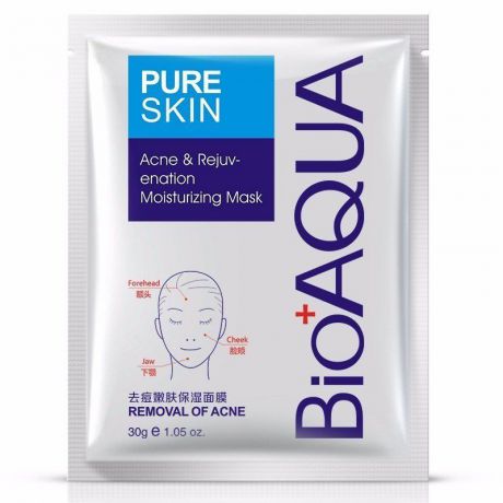 Маска косметическая BIOAQUA Bioaqua маска для лица анти-акне для проблемной кожи, 30 гр.