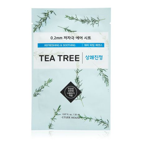 Маска Etude House Therapy Air Mask Tea Tree, с экстрактом чайного дерева, 20 мл
