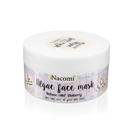 Моделирующая маска для лица Nacomi Algae face mask Redness relief blueberry, 42 г