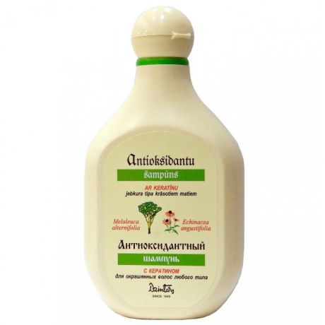 Антиоксидантный шампунь Dzintars, с кератином, для окрашенных волос любого типа, 240 ml