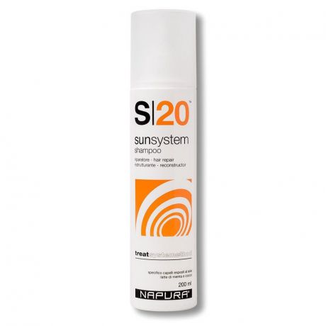Шампунь для волос NAPURA S20 SUNSYSTEM (200ml) Восстанавливающий, увлажняющий шампунь для натуральных и окрашенных волос
