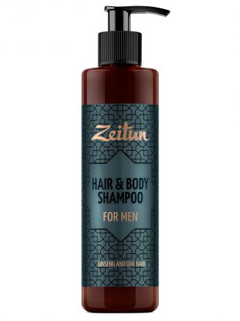 Шампунь для волос Зейтун Фито-шампунь и гель для душа 2 в 1 для мужчин. С женьшенем и дубовой корой