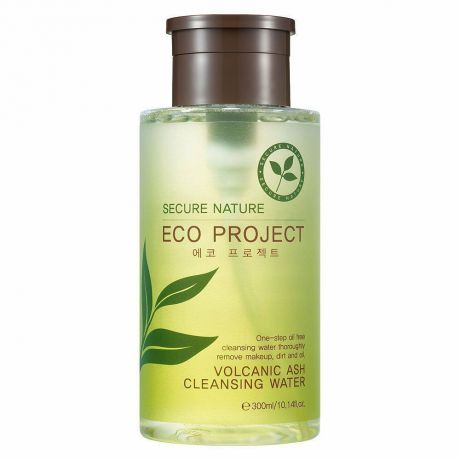 Средство для снятия макияжа Secure Nature Volcanic Ash Cleansing Water, Eco Project, с вулканическим пеплом