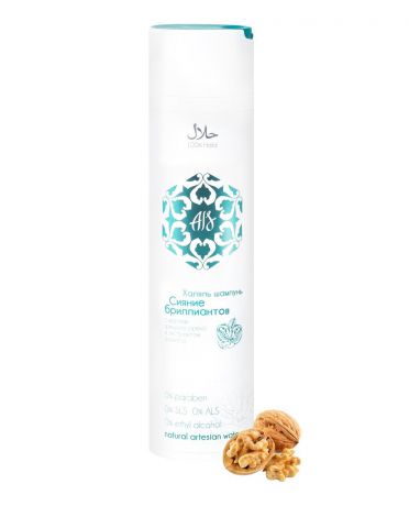 Шампунь для волос AIS "Сияние бриллиантов" с маслом грецкого ореха и экстрактом граната