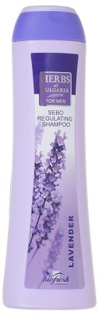 Herbs of Bulgaria Lavender Себорегулирующий шампунь для жирной кожи головы для мужчин, 250 мл