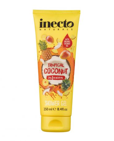 Гель для душа Inecto с маслом кокоса, тропический
