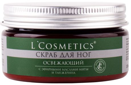 Скраб L’Cosmetics "Освежающий" для ног, с эфирными маслами мяты и танжерина, 100 мл