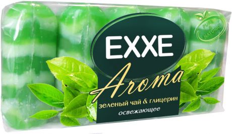 Мыло туалетное EXXE AROMA Зеленый Чай с глицерином, 5*70гр