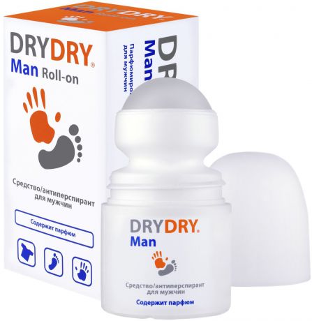 Дезодорант Dry Dry Man Roll-on / Драй Драй Мен Ролл-он, 50 мл. – средство от потоотделения для ног, 95