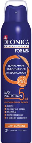 Дезодорант Deonica Max-protection 5в1 for MEN: максимальная защита до 48 часов, без следов на одежде, не вызывает раздражения! 200 мл