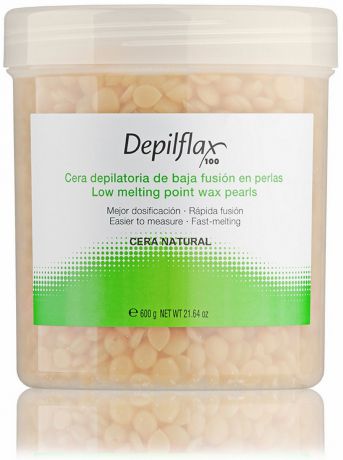 Воск для депиляции DEPILFLAX100 натуральный/cera natural 600 г