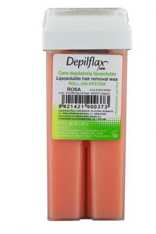 Воск для депиляции Depilflax100 розовый 901219D, ср. плотности, 110 гр, 110