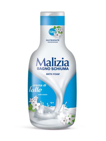 Пена для ванны Malizia для душа и ванны молоко "MILK"