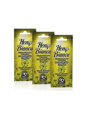 Крем для загара в солярии SOLBIANCA “Hemp Bianca” с маслом конопли