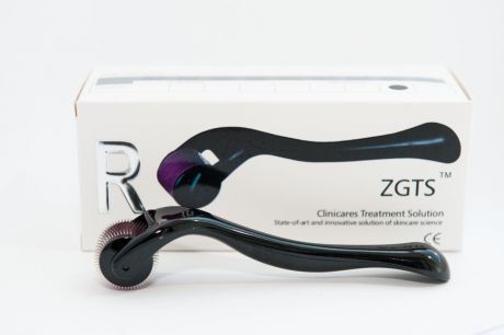 Мезороллер для лица и тела ZGTS 540, 650159, черный, фиолетовый, длина игл 0,5 мм